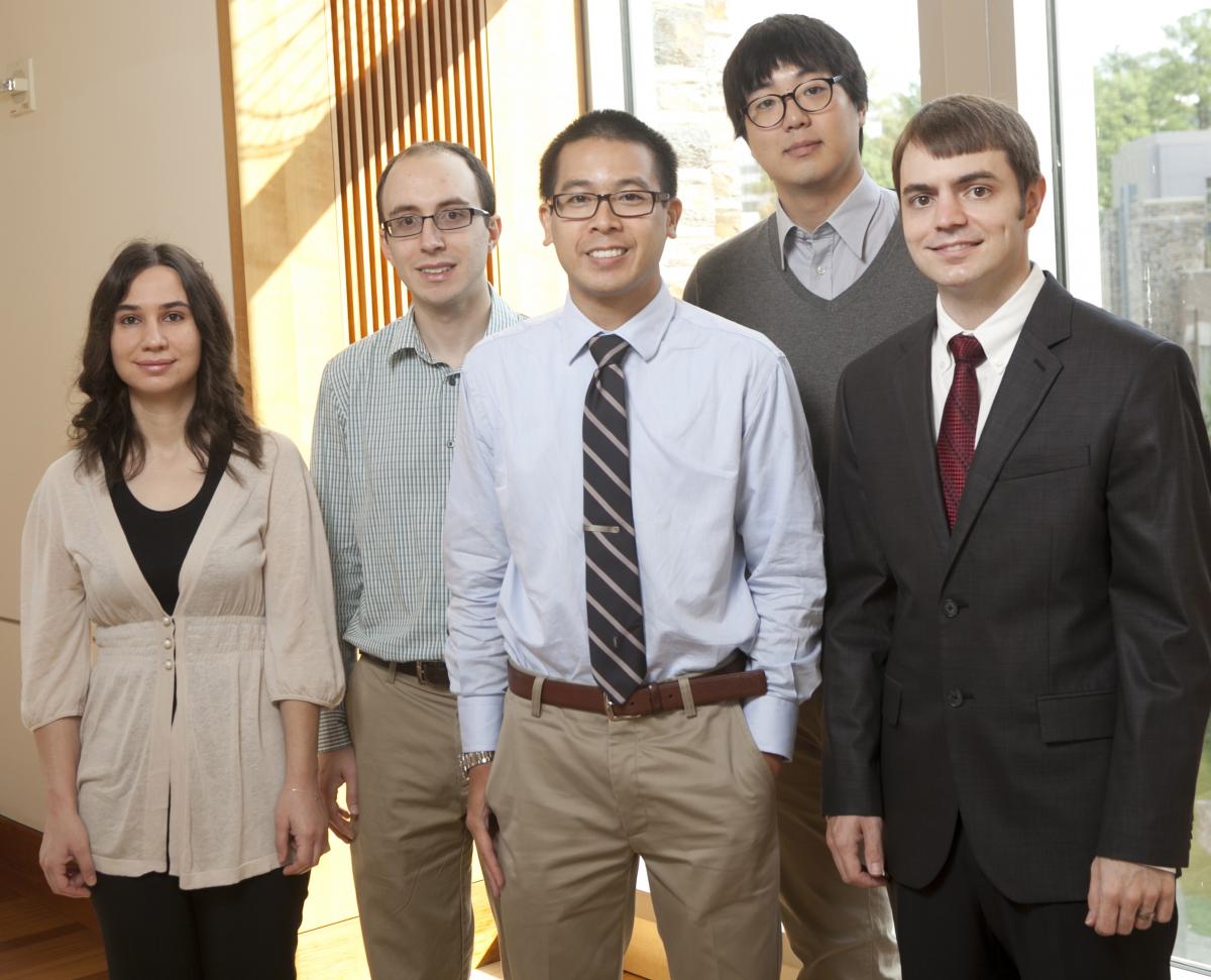 Left to Right: Ozlem Senlik (Chambers Scholar), Kevin Seekell (Chambers Scholar), Chris Lam (Chambers Fellow), Sanghoon Kim (Chambers Fellow), Derek Nankivil (Fitzpatrick Scholar)